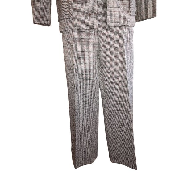 70's Vintage 3PC Red, Black, White & Grey Plaid Polyester Suit  Montgomery Ward - Picture 5 of 13